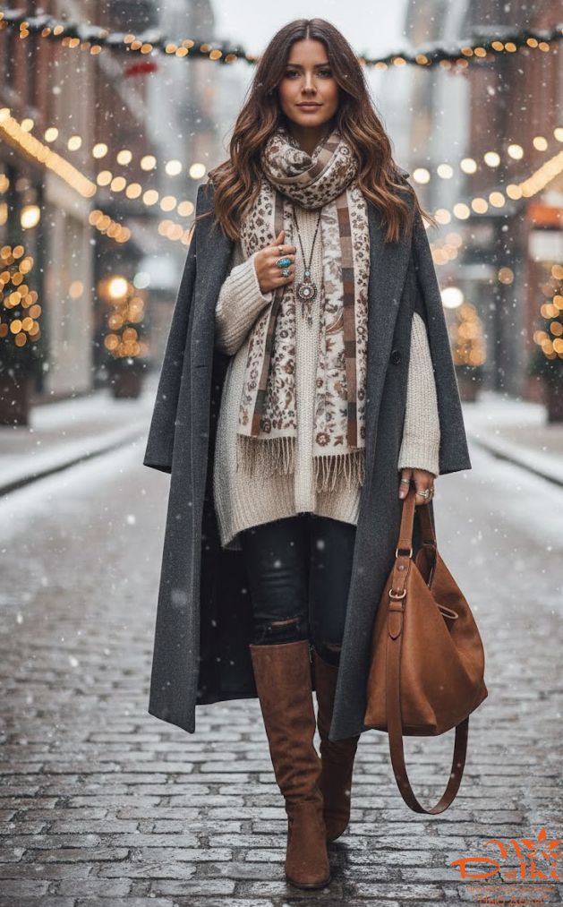 Шарф-палантин "Пейслі", віскоза, вовна, молочний