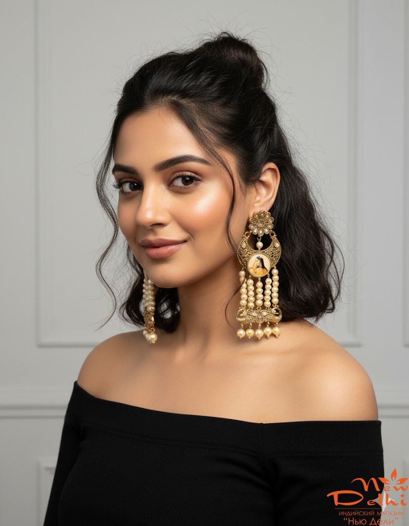 Сережкі у восточному стилі "Радхарані" . Індія