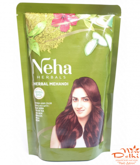 Індійська Хна для волосся (140 грам) Neha Herbal.Хна добре фарбує сивину-на сивому волоссі дає гарний мідний відтінок.