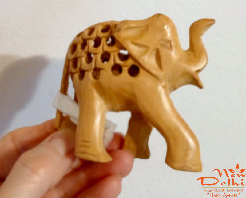Слон 2 в 1,Н=5 см ,дерев'яний різьблений. Індія