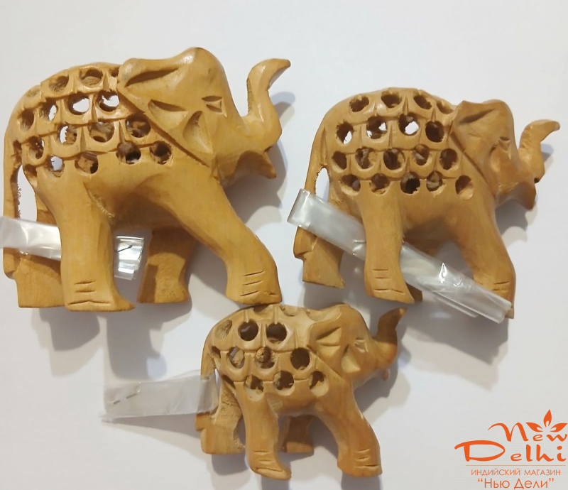 Слон 2 в 1,Н=5 см ,дерев'яний різьблений. Індія