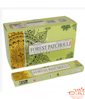 Forest Patchouli Deepika 15 gr, Індійські пахощі &quot;Лес Пачулі&quot;  -ароматичні палички, ароматерапія