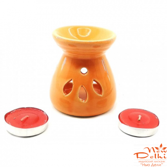 Аромалампа подарочный набор (12,5*8*7 см), Цвета на выбор: бирюзовый, оранжевій