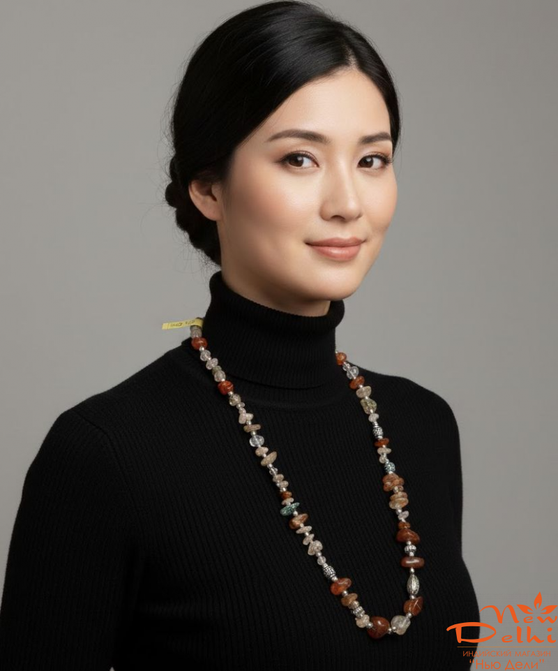 Намиста "Самоцвіти" яшма, агат, сердолік, гірський кришталь