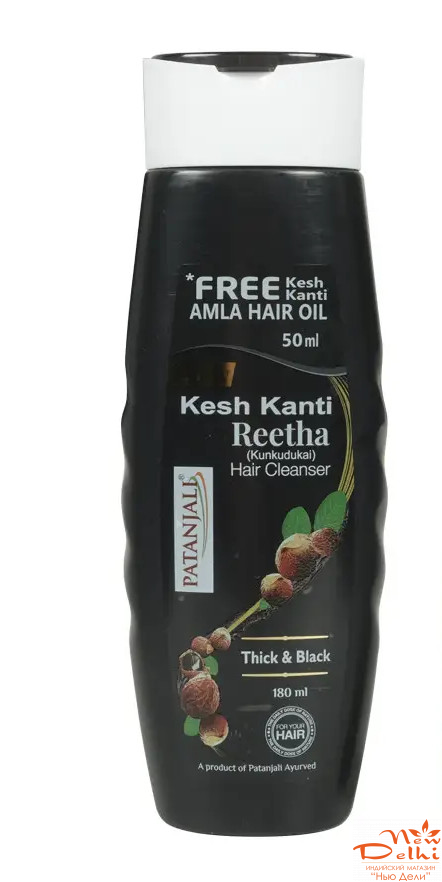 Шампунь Кеш Канти "Мильні горіхі- Ритха" Patanjali 180 мл,