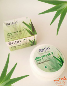 Крем &quot;Алое вера&quot; для обличчя з вітаміном Е -зволожуючий та захісний,  Sri Sri, Aloe vera vit-E, All Purpose Cream, 100g