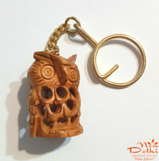 Брелок Сова, з дерева.Індія