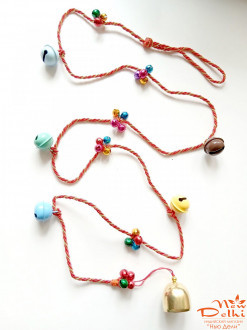 Дзвіночки-гунгру кольорові на шнуре .Індія