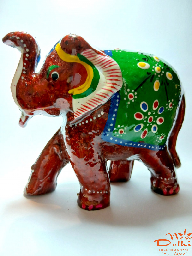 Набір 7 слонів розписних- символ Багатства Удачі та Щасття. Індія.