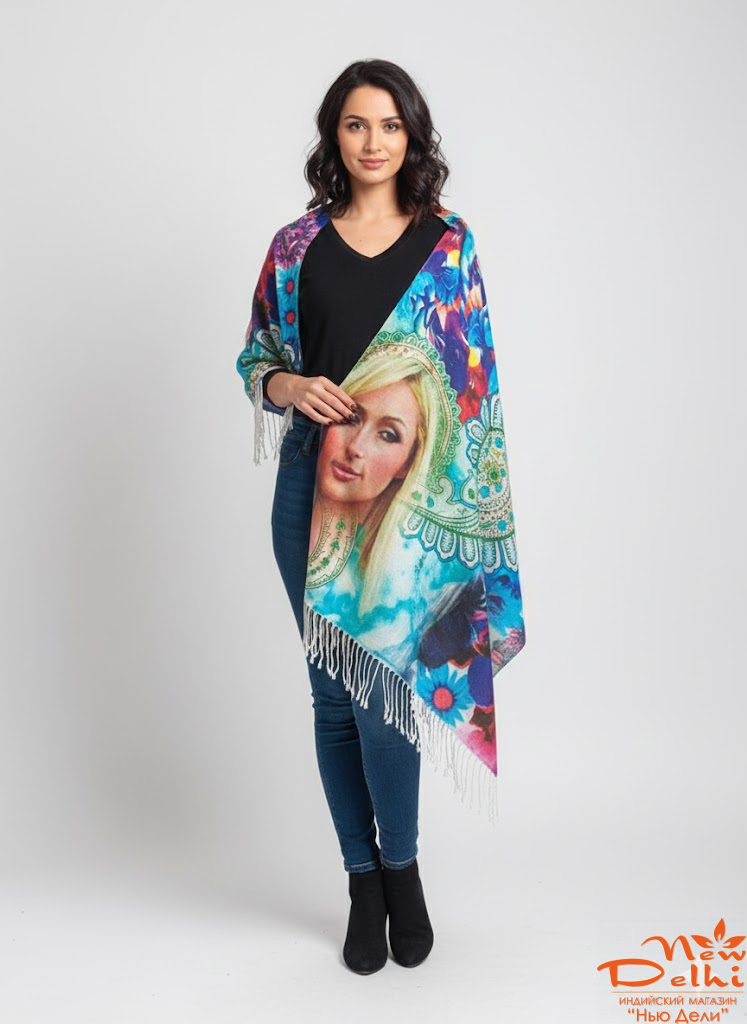 Палантин "Холі". віскоза. Індія