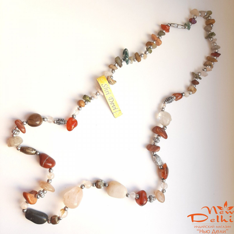Намиста "Самоцвіти" яшма, агат, сердолік, гірський кришталь