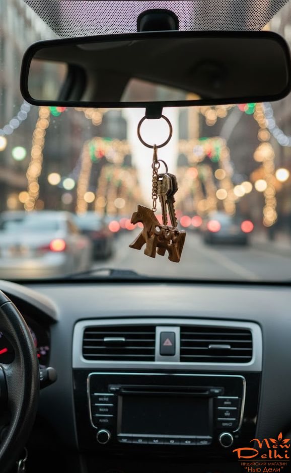 Брелок Кінь з  дерева. Індія. Ручна робота