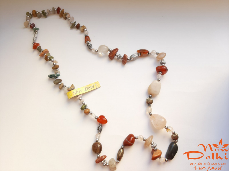Намиста "Самоцвіти" яшма, агат, сердолік, гірський кришталь