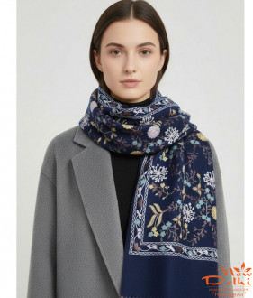 Палантин "Вишиванка" Кашемир, 70*180 см,Темно-Синій